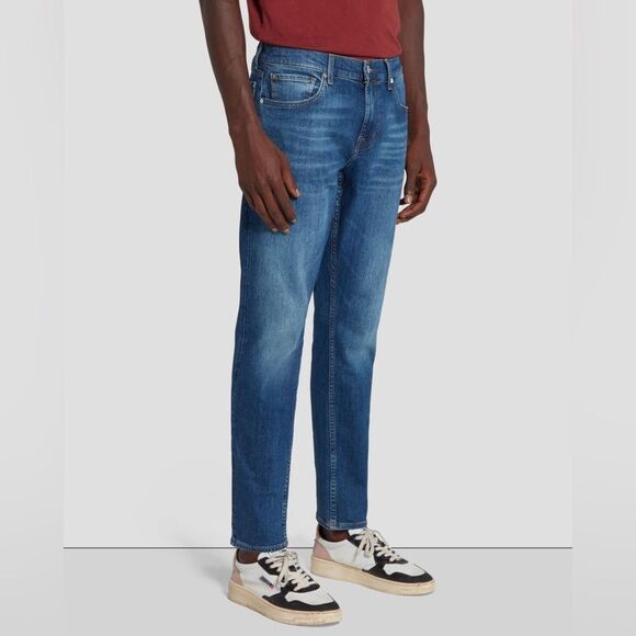 7 For All Mankind Men’s Blue Jeans Adrien Fit 36x32 - Picture 1 of 8